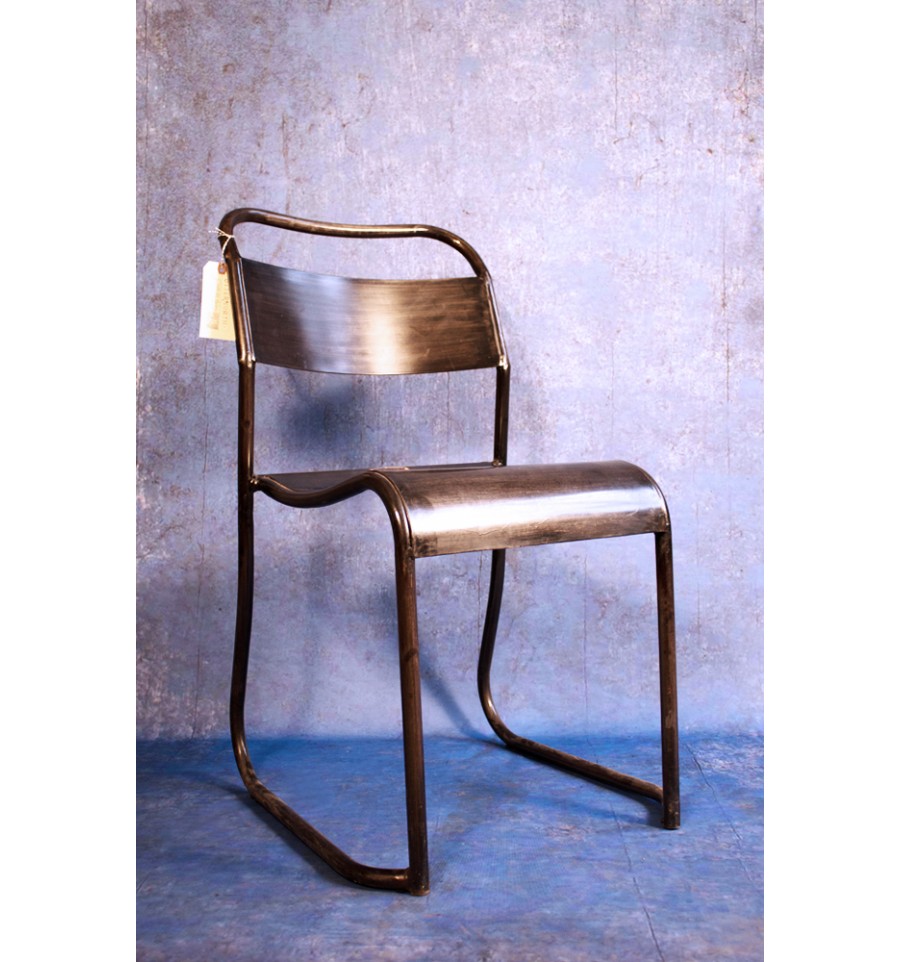 Chaise en Acier Vintage Industriel