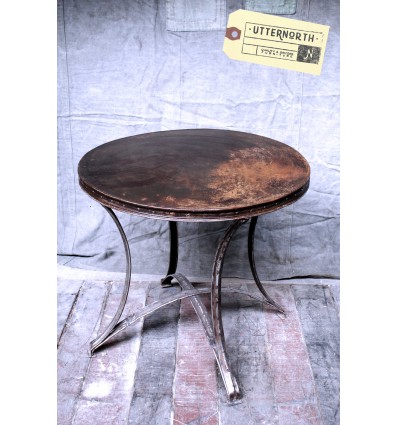 Table Ronde en Acier Vintage Industriel