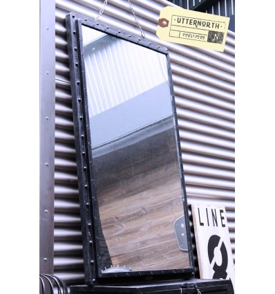 Miroir en Acier Vintage Industriel