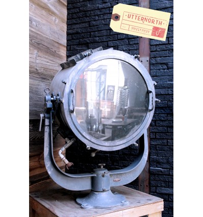 Grand Projecteur Bateau Vintage Industriel