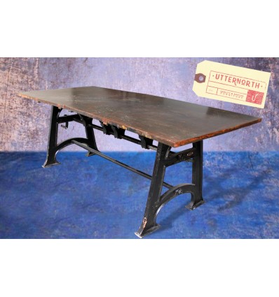 Table Extensible et Acier Vintage Industriel