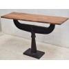 Console "queue de baleine" fonte et bois Vintage Industriel