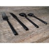 SET 4 COUVERTS ACIER NOIR