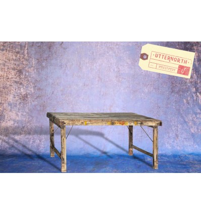 Table pliante en bois Vintage Industriel