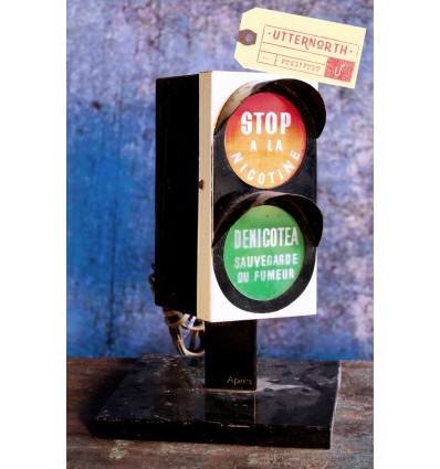 Luminaire "Stop" Vintage Industriel